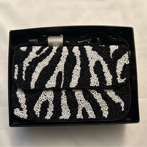 Rachel Zoe BRAND NEW IN BOX Black and White Beaded Women's Bag